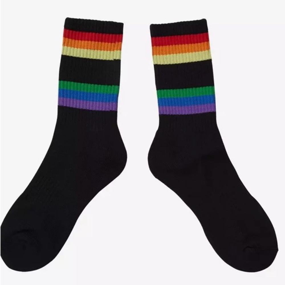 Proud Rainbow Crew Socks (1pair) - Picture 3 of 5